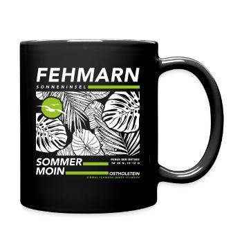 Fehmarn Ostsee - Tasse einfarbig - Schwarz - Rechts