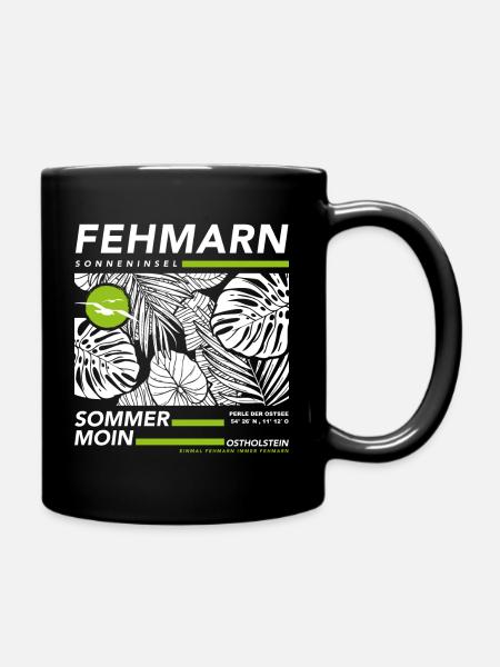 Fehmarn Ostsee - Tasse einfarbig - Schwarz