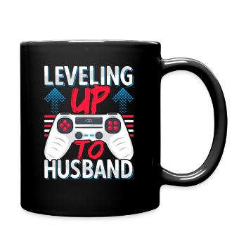 Engaged Engagement Groom Future Husband - Full Colour Mug - black - Right