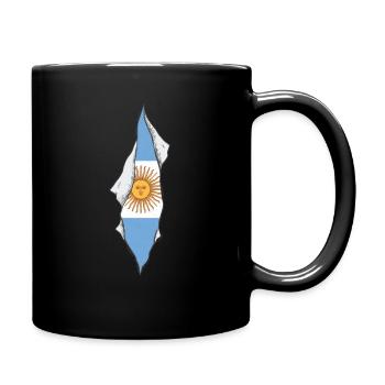 Argentinian flag proud Argentina - Tasse einfarbig - Schwarz - Rechts