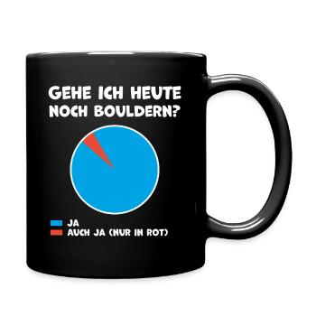 Klettern Hobby Bouldern Humor - Tasse einfarbig - Schwarz - Rechts