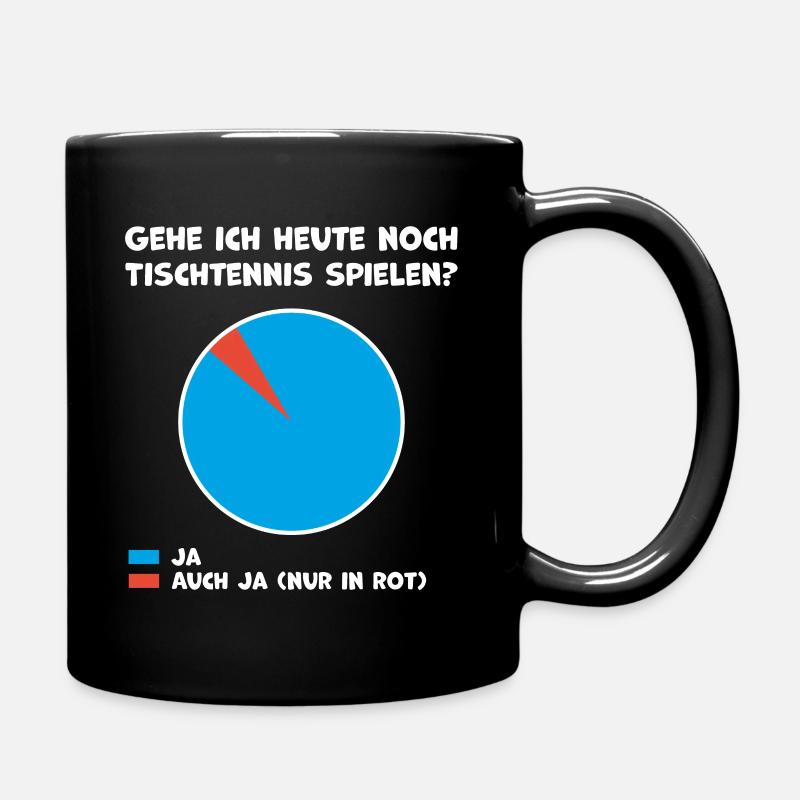 Tischtennis Freizeit Humor - Tasse einfarbig - Schwarz