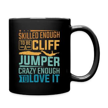 Skilled Enough To Be A Cliff Jumper Cliff Jumping - Full Colour Mug - black - Right