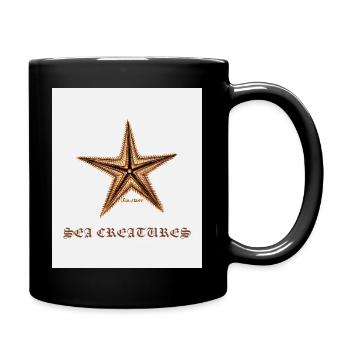 Seestern (alte Abbildung) - Tasse einfarbig - Schwarz - Rechts
