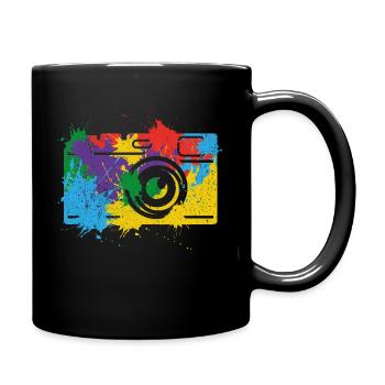 Kamera Fotograf Photographie Kreative Farblich - Tasse einfarbig - Schwarz - Rechts