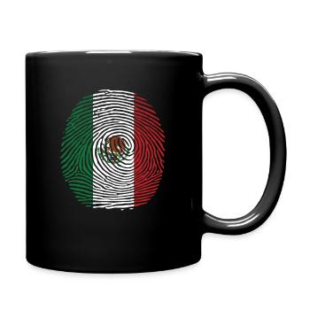 empreinte digitale du drapeau mexicain - Mug uni - noir - Droite
