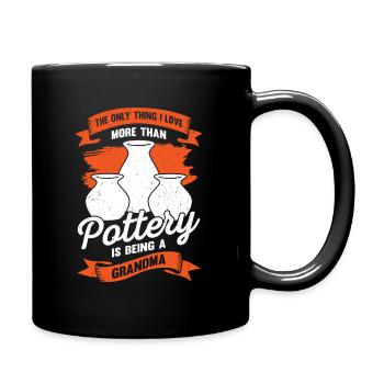 Pottery Grandma Hobby Pottery Grandmother Gift - Full Colour Mug - black - Right