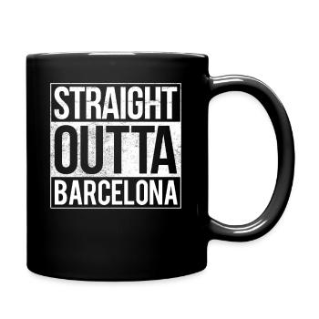 Barcelona Straight Outta Barcelona - Full Colour Mug - black - Right