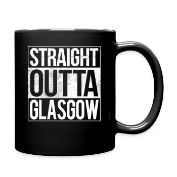 Glasgow Straight Outta Glasgow - Full Colour Mug - black - Right