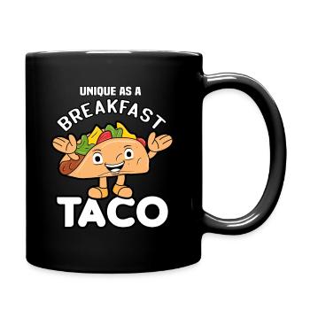 Unique As A Breakfast Taco Funny We Are not A taco - Mug uni - noir - Droite