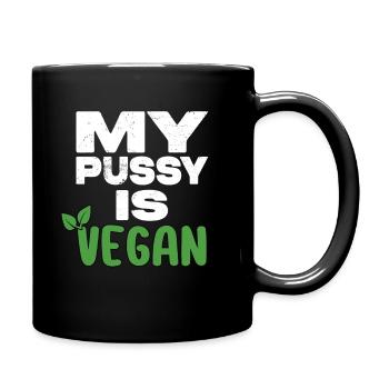 My Pussy Is Vegan - Full Colour Mug - black - Right