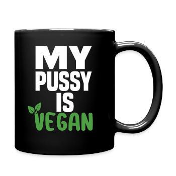 My Pussy Is Vegan - Full Colour Mug - black - Right