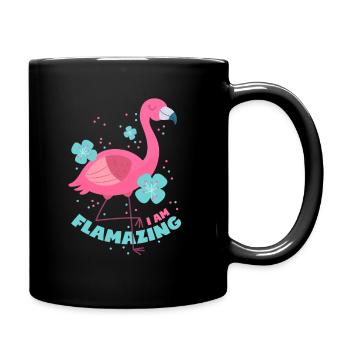 Flamant rose flamant - Mug uni - noir - Droite