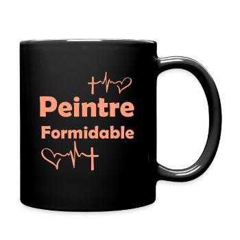 Cadeau femme Peintre formidable - Mug uni - noir - Droite