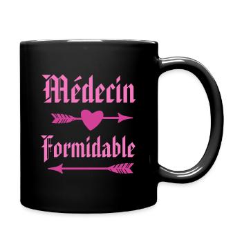 Cadeau femme Médecin formidable - Mug uni - noir - Droite