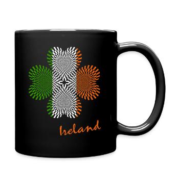 Ireland shamrock - Tasse einfarbig - Schwarz - Rechts