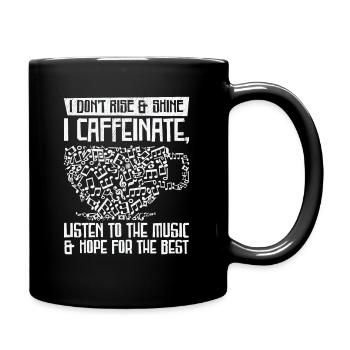 Music Coffee Music Fan Breakfast Songs - Full Colour Mug - black - Right