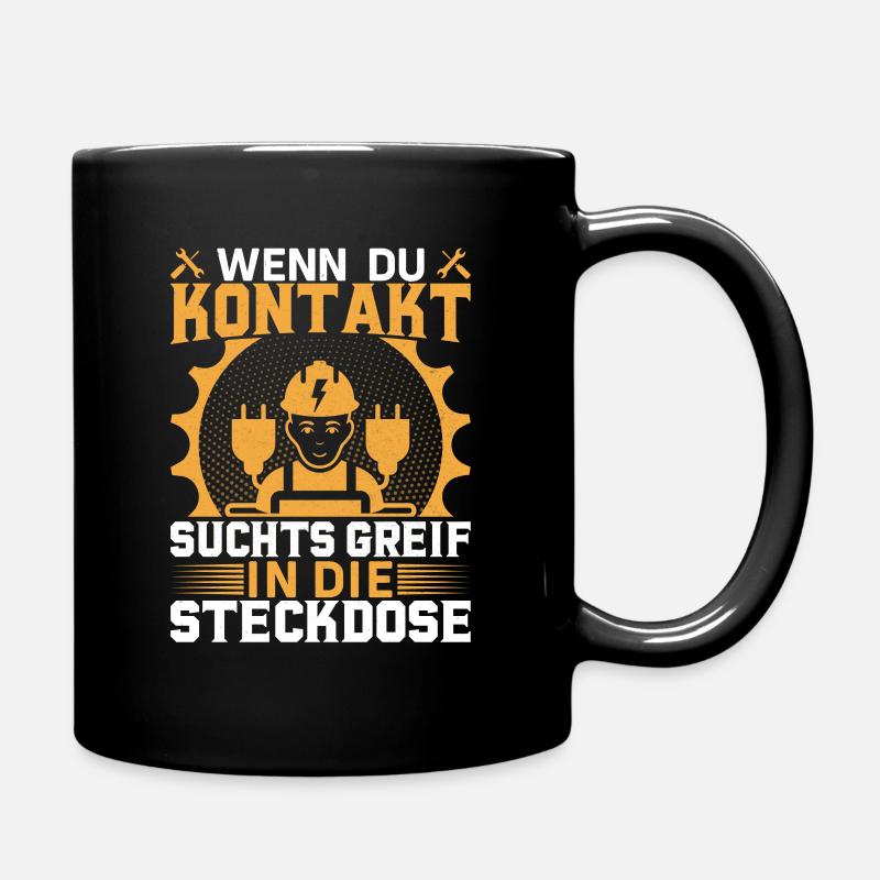 Elektriker Elektroniker Geschenk - Tasse einfarbig - Schwarz