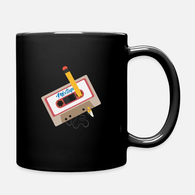 Cassette Mixtape 90s Oldschool - Full Colour Mug - black