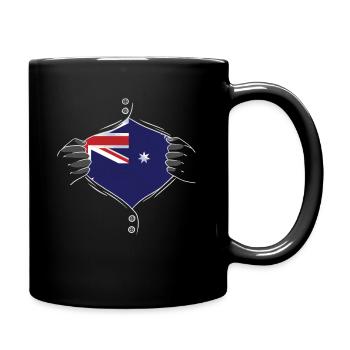 drapeau australien fier - Mug uni - noir - Droite