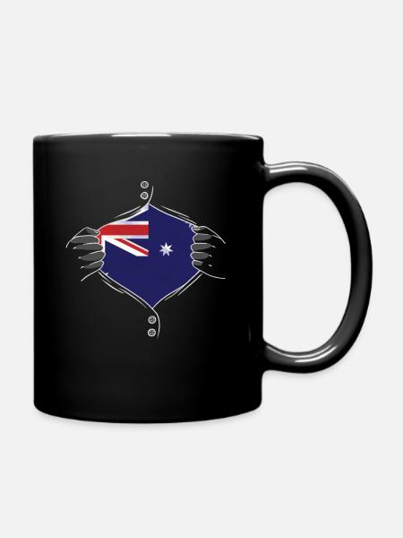 australia flag proud - Tasse einfarbig - Schwarz