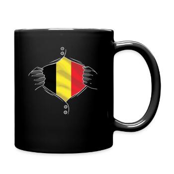 belgium flag proud - Tasse einfarbig - Schwarz - Rechts