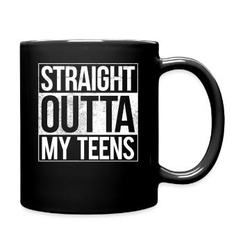 Straight Outta My Teens - Full Colour Mug - black - Right
