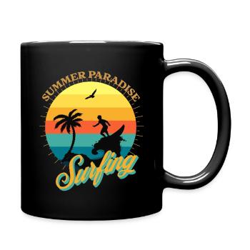 Sommer Sonne Urlaub Strand Summer Beach Holidays - Tasse einfarbig - Schwarz - Rechts