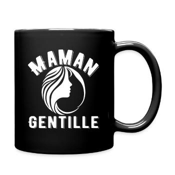Cadeau femme Maman Gentle - Mug uni - noir - Droite