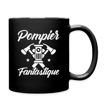 Cadeau femme Pompier fantastique - Mug uni - noir - Droite