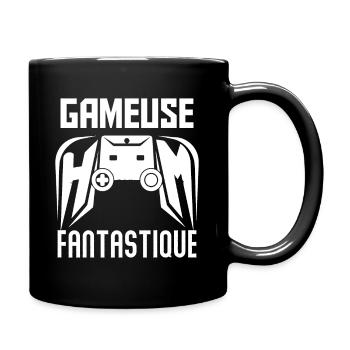 Cadeau femme Gameuse fantastique - Mug uni - noir - Droite