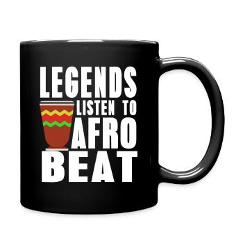 Legends Listen To Afrobeat Awesome Afro T-Shirt - Tasse einfarbig - Schwarz - Rechts