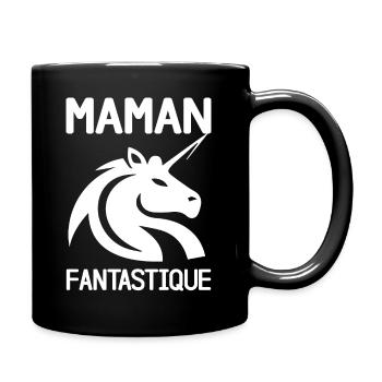 Cadeau femme Maman Fantastique - Mug uni - noir - Droite