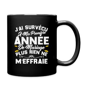 Humour Cadeau Ma Première Année De Mariage - Mug uni - noir - Droite