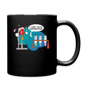 Funny Chemistry Comic Chemical Reaction - Full Colour Mug - black - Right