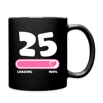 25th birthday 25 years - Full Colour Mug - black - Right