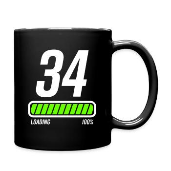 34th anniversary - Full Colour Mug - black - Right