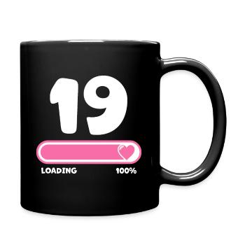19th birthday 19 years - Full Colour Mug - black - Right