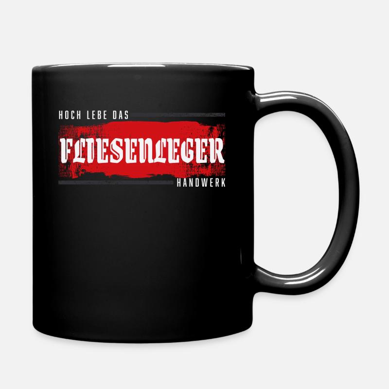 Fliesenleger T-Shirt - Tasse einfarbig - Schwarz