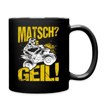 Quad Bike Biker Quad Zubehör Quad Geschenk Matsch - Tasse einfarbig - Schwarz - Rechts