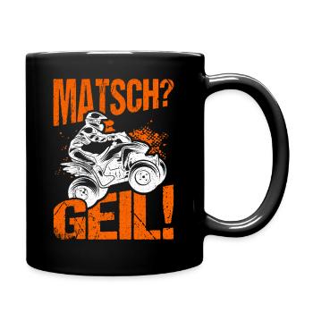 Quad Bike Biker Quad Zubehör Quad Matsch Geil Spru - Tasse einfarbig - Schwarz - Rechts