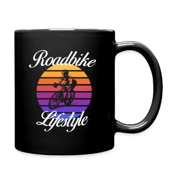 Rennrad Lifestyle - Tasse einfarbig - Schwarz - Rechts