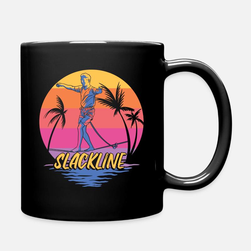 Slackline Slackline Vintage for Slackliner - Full Colour Mug - black