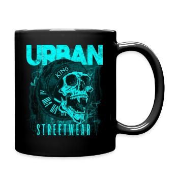 Skull Streetwear Shirt - Full Colour Mug - black - Right