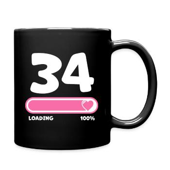 34th birthday 34 years - Full Colour Mug - black - Right