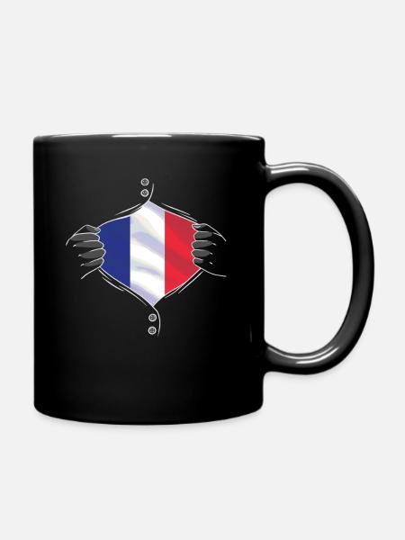 drapeau de la france fier - Mug uni - noir