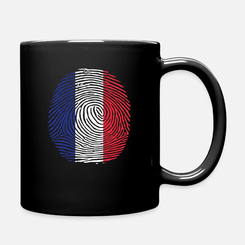 empreinte digitale du drapeau français - Mug uni - noir