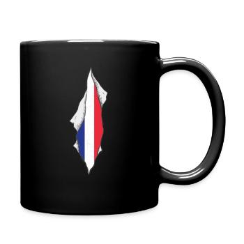 france flag proud french - Full Colour Mug - black - Right