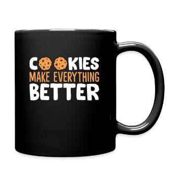 Les biscuits rendent tout meilleur Aimer le chocolat - Mug uni - noir - Droite