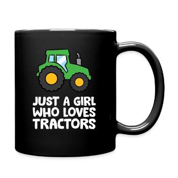 Juste une fille qui aime les tracteurs - Mug uni - noir - Droite